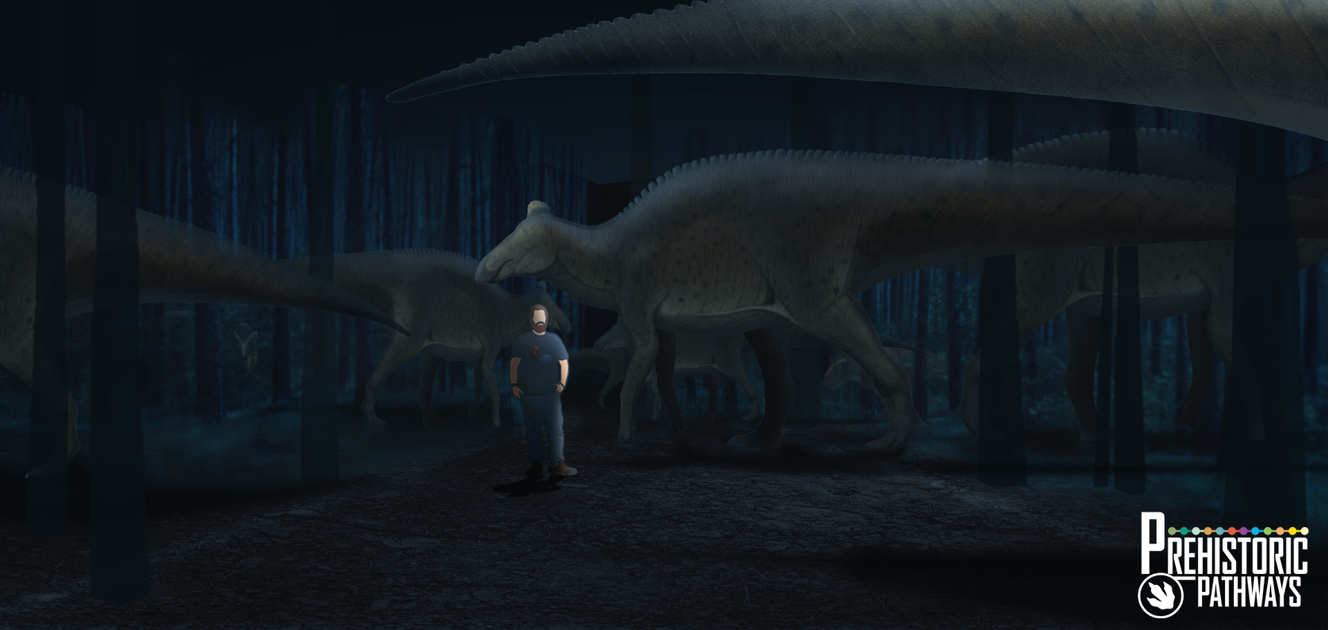 T. rex forest scene render